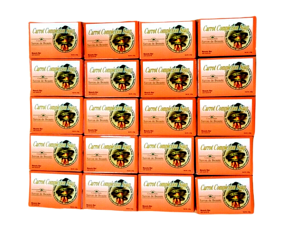 20BARS Carrot Complexion Soap Beauty Bar with Carrot Oil -125g FREE SHIPPING
