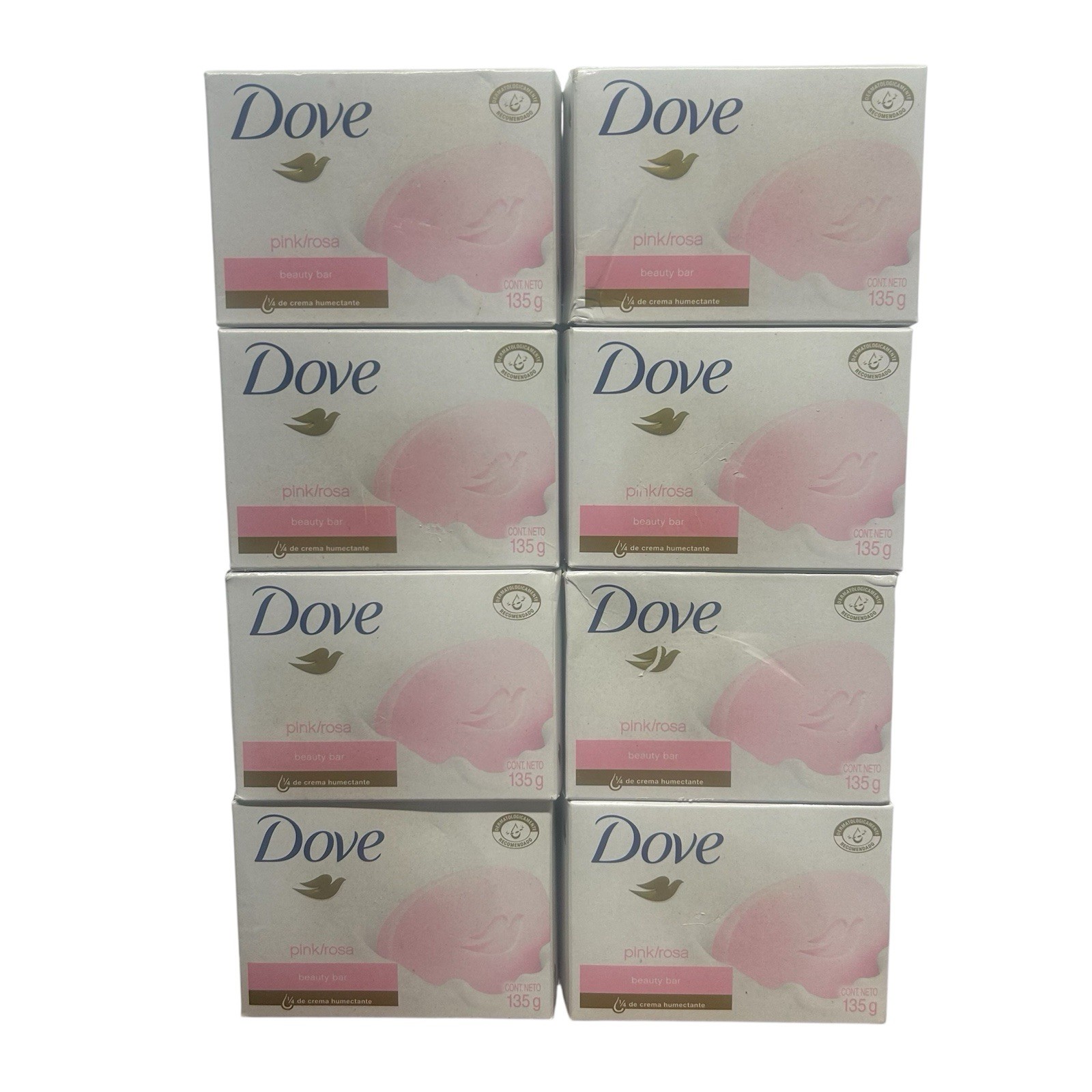Dove Beauty Bar Pink Rosa 4.75oz 8 Pack Moisturizing Cream Gentle Cleansing EXP