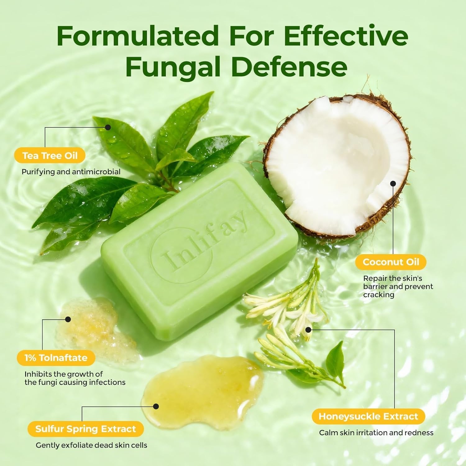 Antifungal Soap Bar for Men: Anti Fungal Skin Soap for Athlete’s Foot, Jock I…