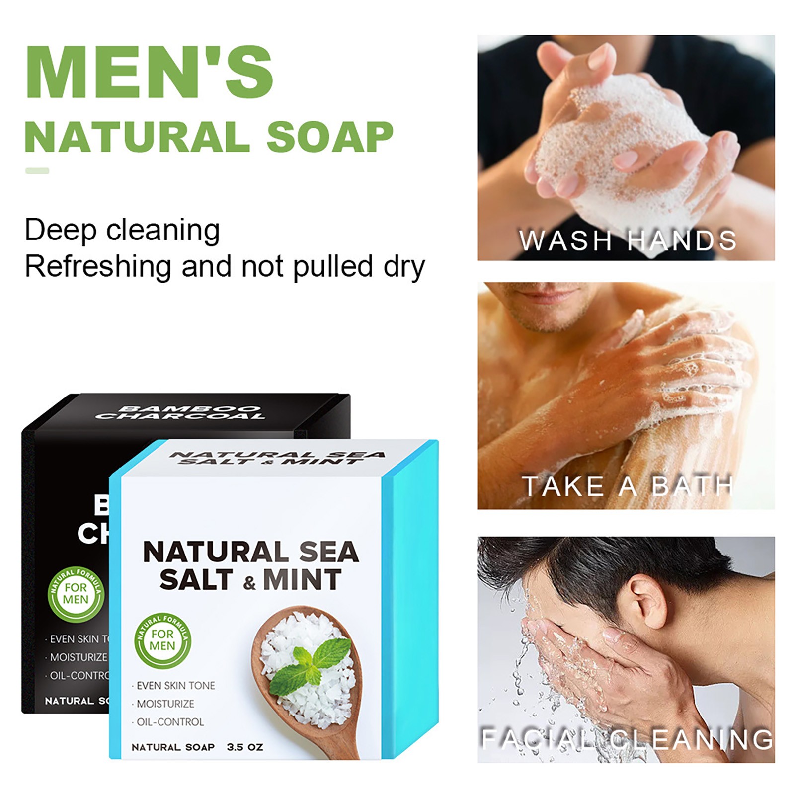 Men’s Cologne Scented Soap Bar For Daily Use Body Soap Hydrating Bath Soap