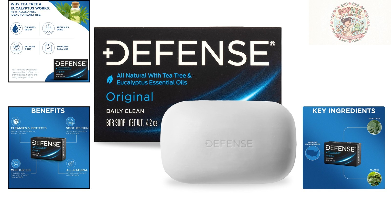 4.2 Oz Triple Milled Tea Tree & Eucalyptus Soap – Gentle Yet Effective Cleanse