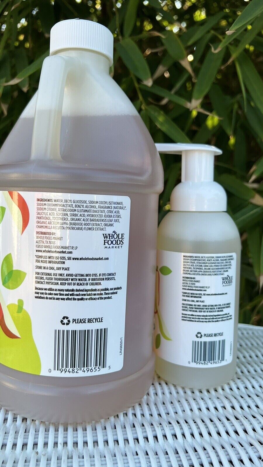 365 Whole Foods Anjou Pear Foaming Hand Soap Refill 64 oz BUNDLE with 12 oz Pump