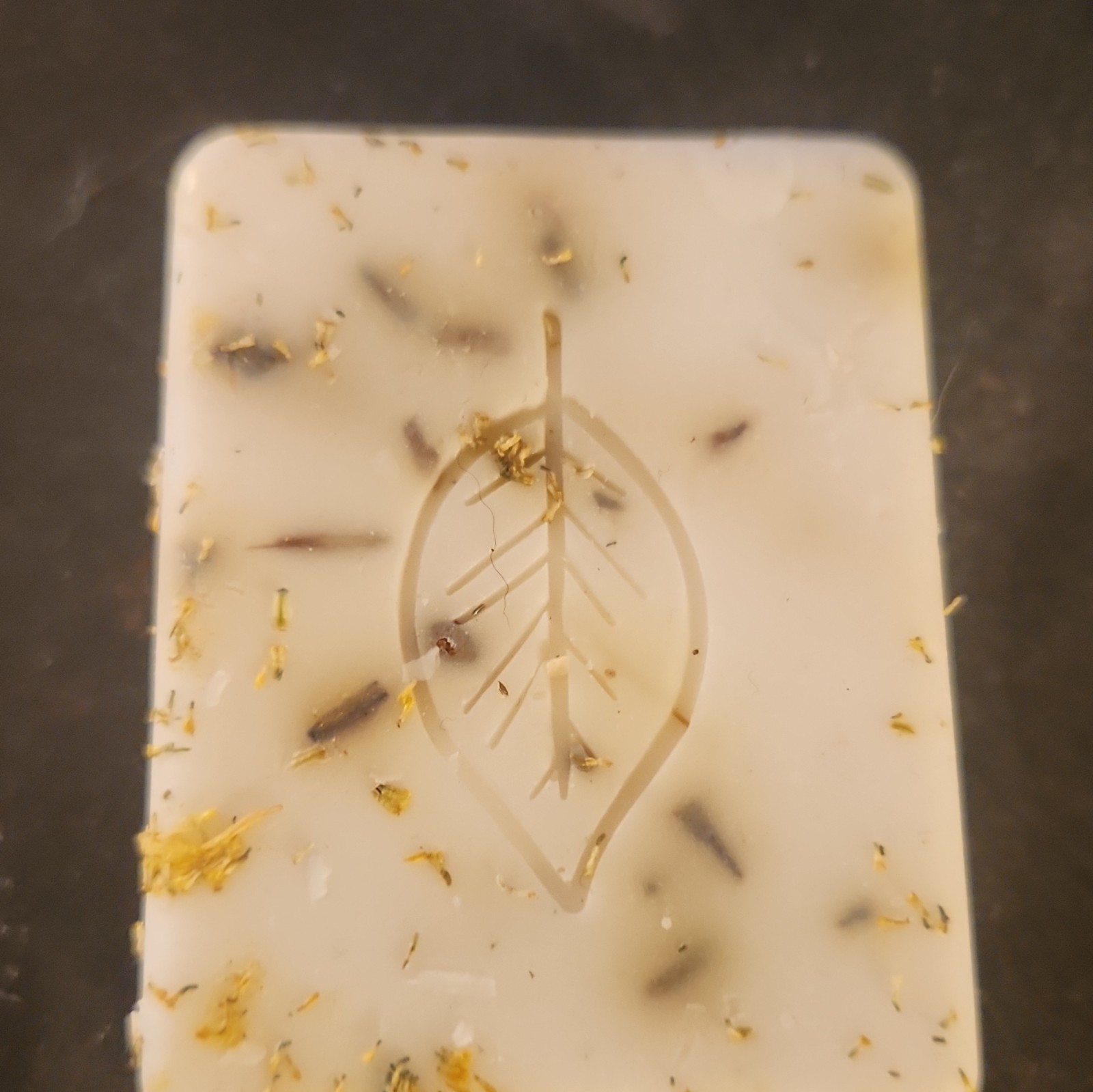 Handmade Botanical Rectangular Body Bar Soap, White/Brown, For Body & Hands