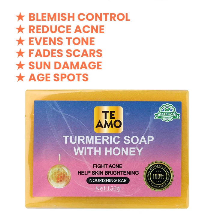 TURMERIC SOAP with HONEY 5.2 oz by Te Amo – Nourishing Bar