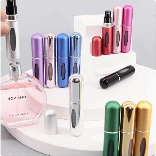 6 PCS/Set Refillable Travel Portable Perfume Atomizer Bottle Spray Pump Case 5ML