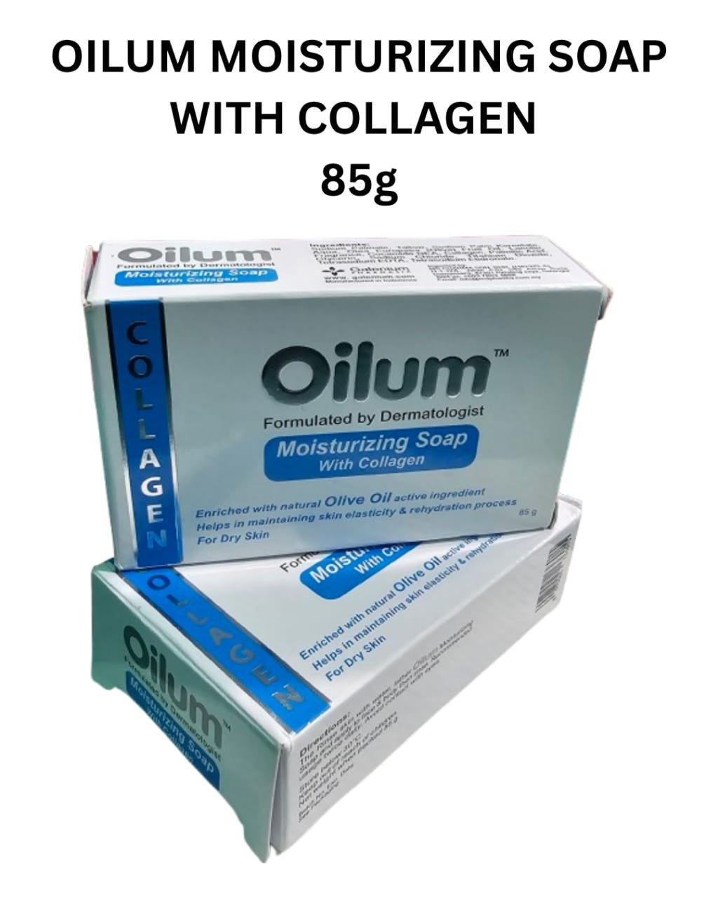 3X 85g OILUM Moisturize Collagen Soap Natural Olive Oil Free Shipping