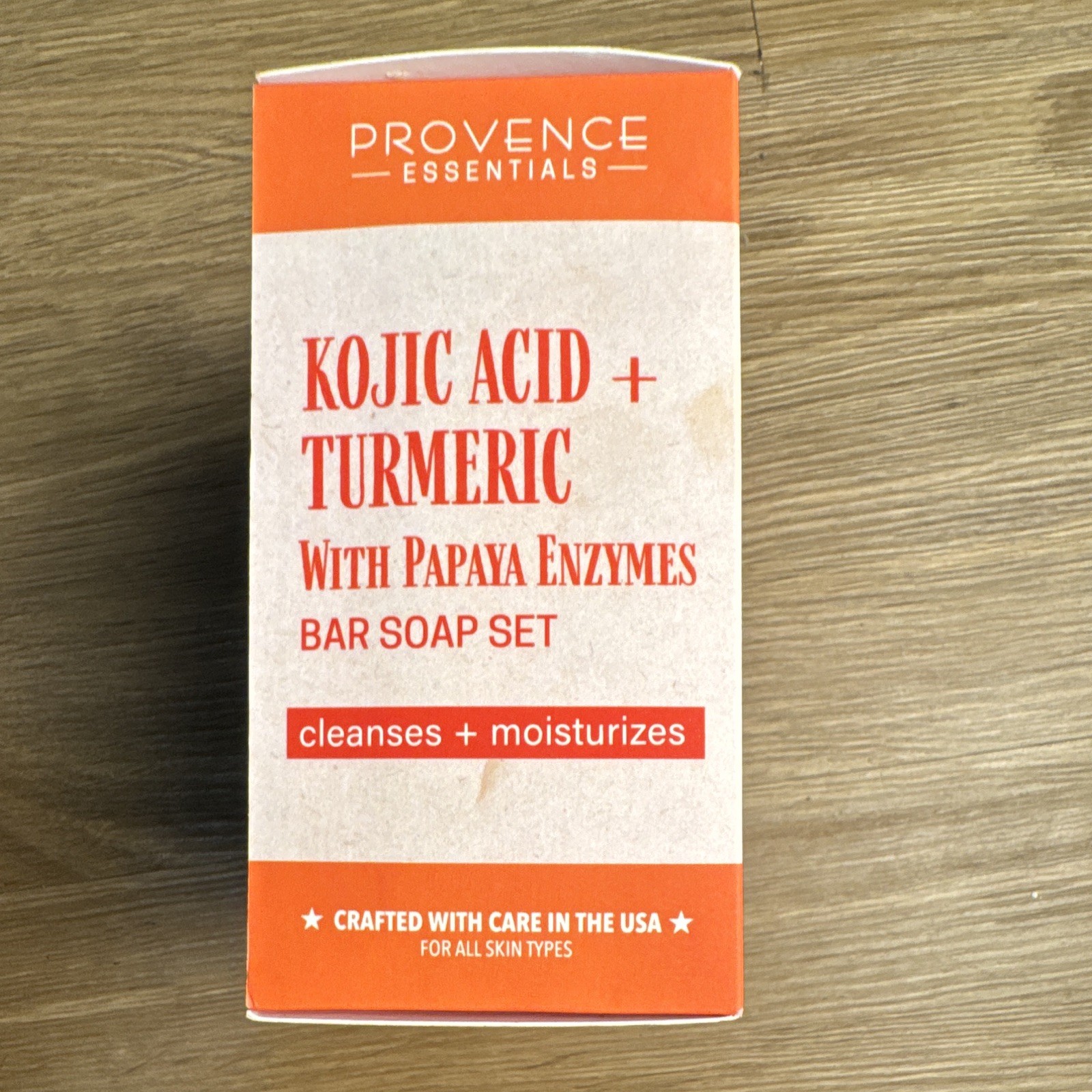 Provence Essentials Kojic Acid & Turmeric Bar Soap 3-Pack 10 oz Papaya Enzymes