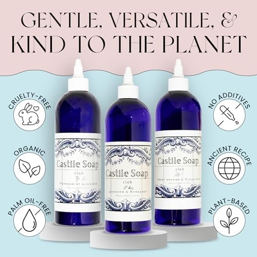 Natural Castile Soap | Organic Liquid Soap for Hair, Body, Hands & Home | Con…