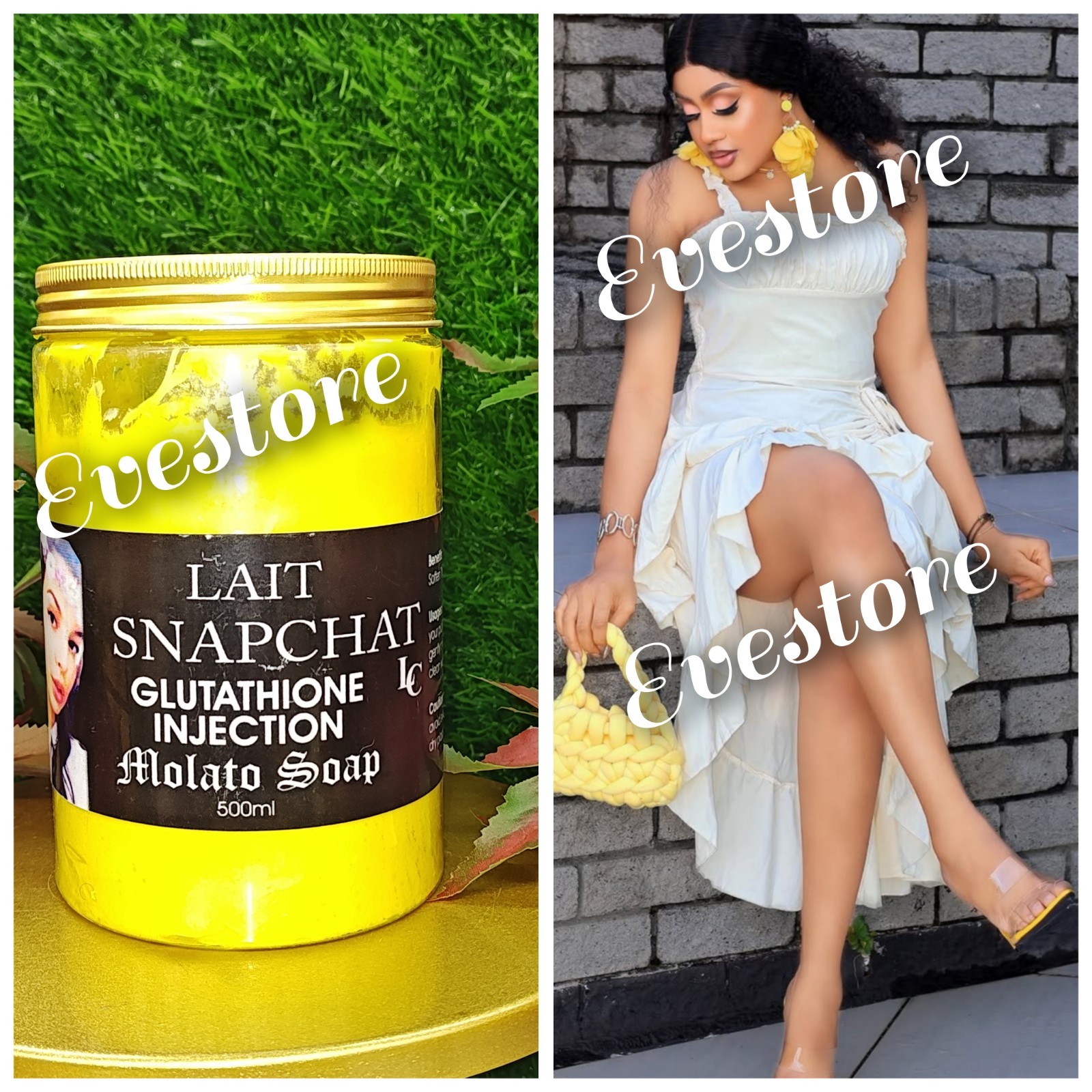 Lait Snapchat Glutathione Whitening Molato Soap Super Effective 500ml