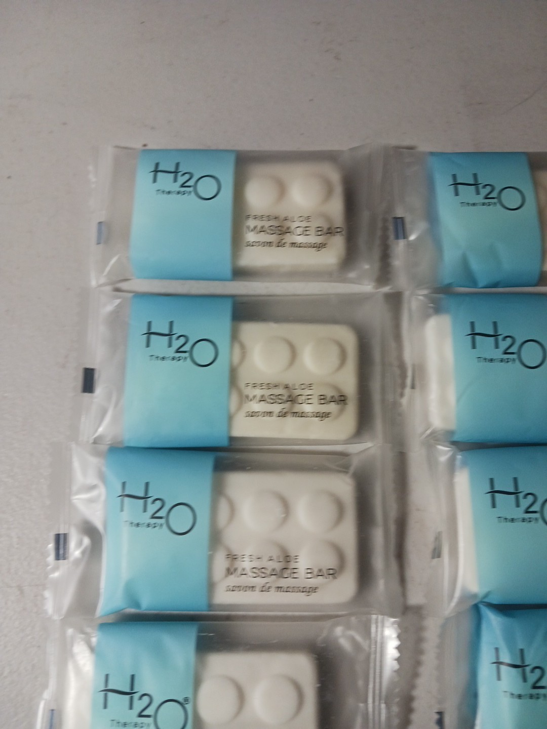 Lot of 16 H20 Therapy Fresh Aloe Massage Bar Soap Travel Size 1.1 oz