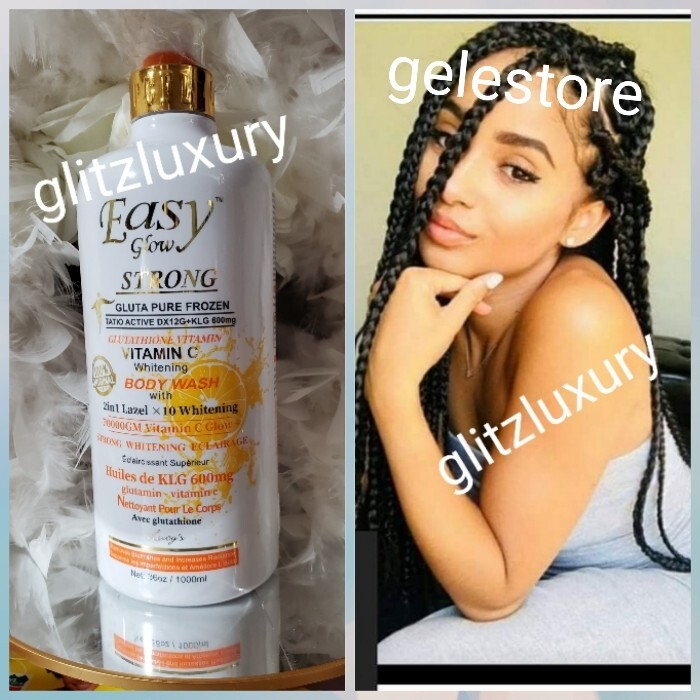 Easy Glow strong vitamin C whitening body wash. 10x vitamin C Glow 1000ml x 1👌