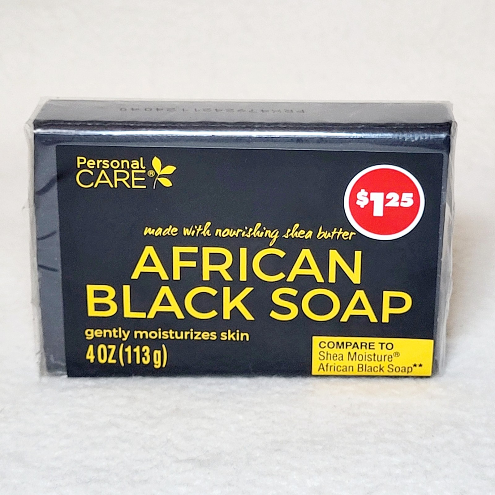 (4) Bars Personal Care African Black Soap Shea Butter 4 oz Delta Brands NEW