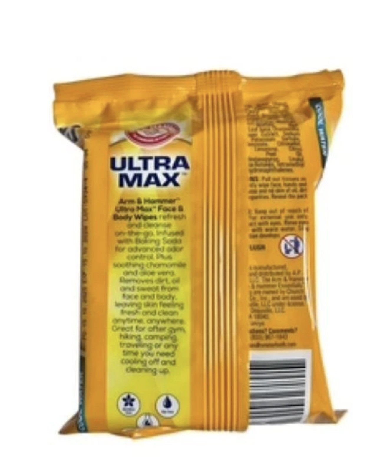 Arm & Hammer Ultra Max Face & Body Wipes Cool Water 2 Pack-30 Wipes in Each Pack