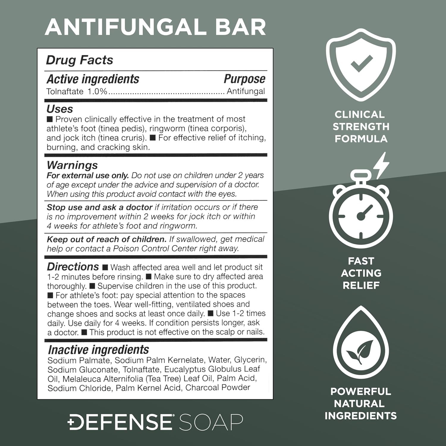 Defense Medicated Soap for Skin Fungus