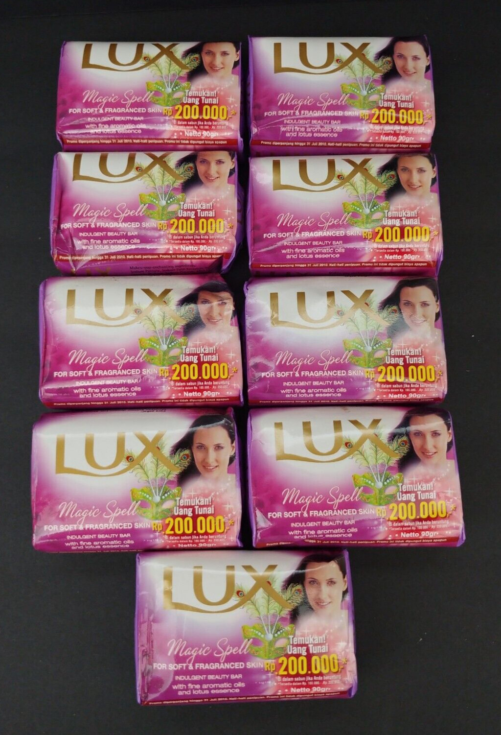 Vintage LUX Magic Spell Beauty Bar Soap Sold In Indonesia Lot Of 9 Bars 2010