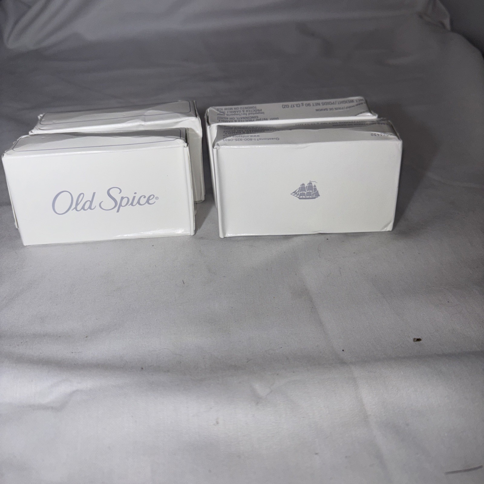4 Bars Vtg OLD SPICE Soap – New Old Stock Original Box – 3.17 oz / 90g each