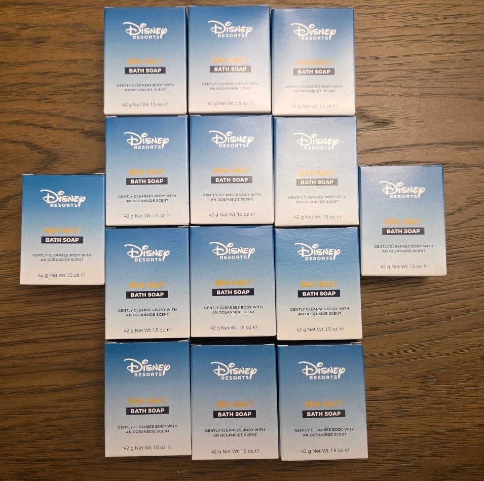 Disney World Resorts H20 Sea Salt Bath soap 1.5 oz each. NEW 14 Bars Polynesian