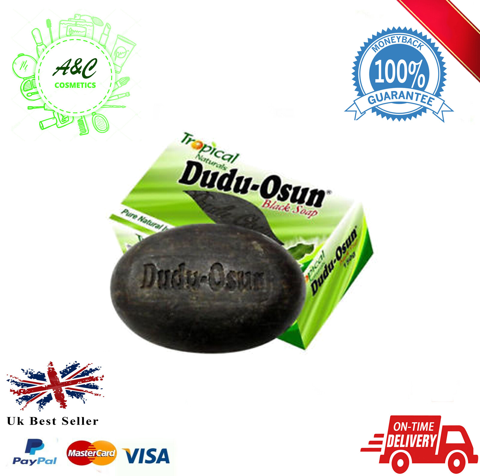 Dudu Osun Tropical Naturals African Black Soap Psoriasis,Eczema,Acne,Fungus 150g