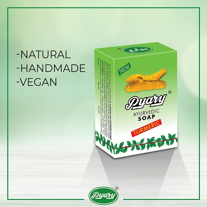 Pyary Ayurvedic All Natural Turmeric Soap Pack of 12- from Authorized Reseller