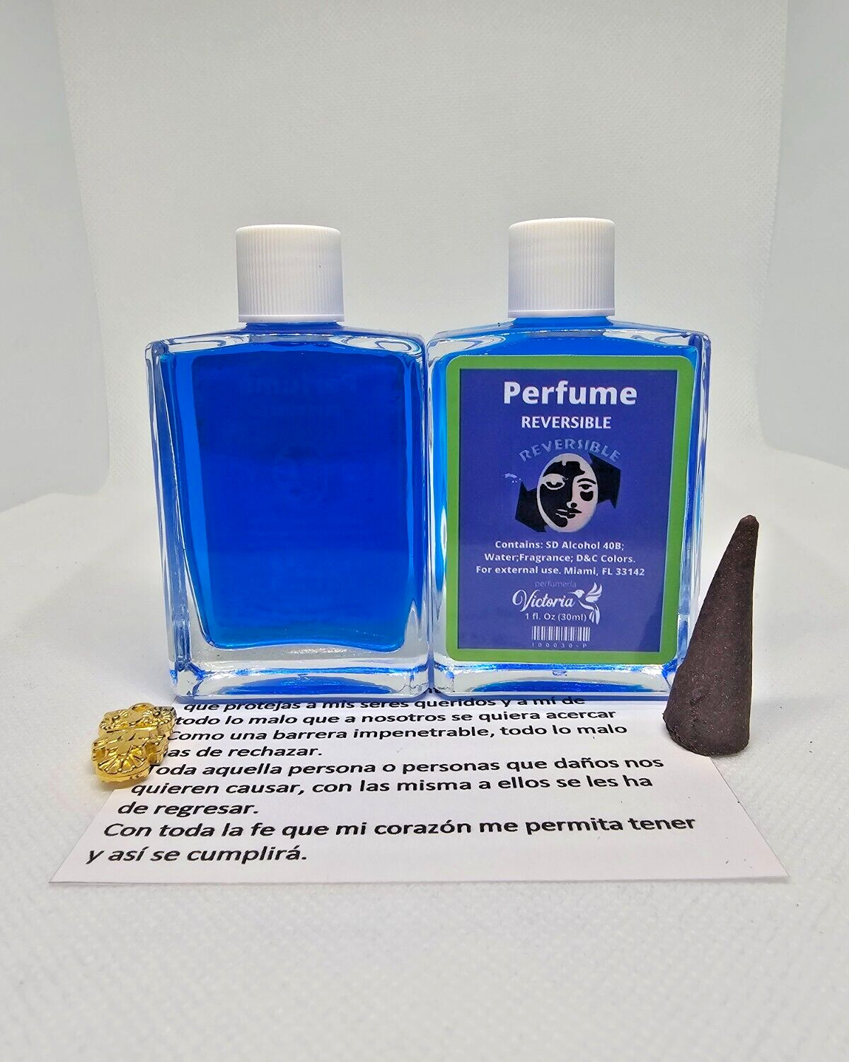 REVERSIBLE PERFUME CON FEROMONAS PARA DEVOLVER EL DAÑO ORACION AMULETO 1PC