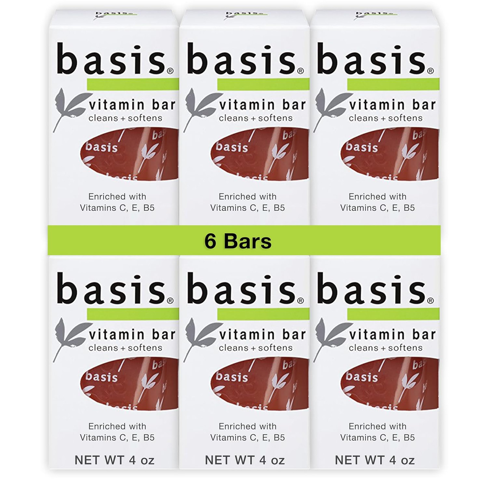 Vitamin Bar Soap for Body Hands Face Natural Soap with Vitamin C E B5 4 Oz Pack