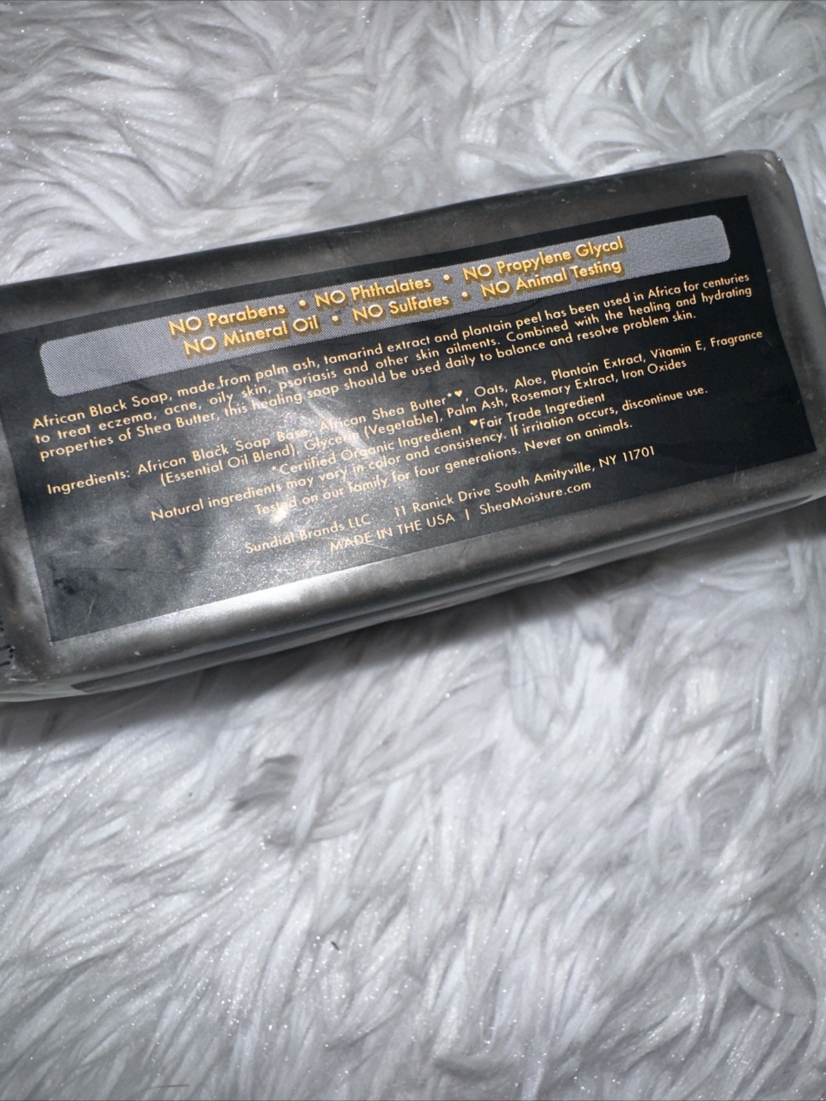 Shea Moisture African Black Soap with Shea Butter severely dry troubled skin NEW