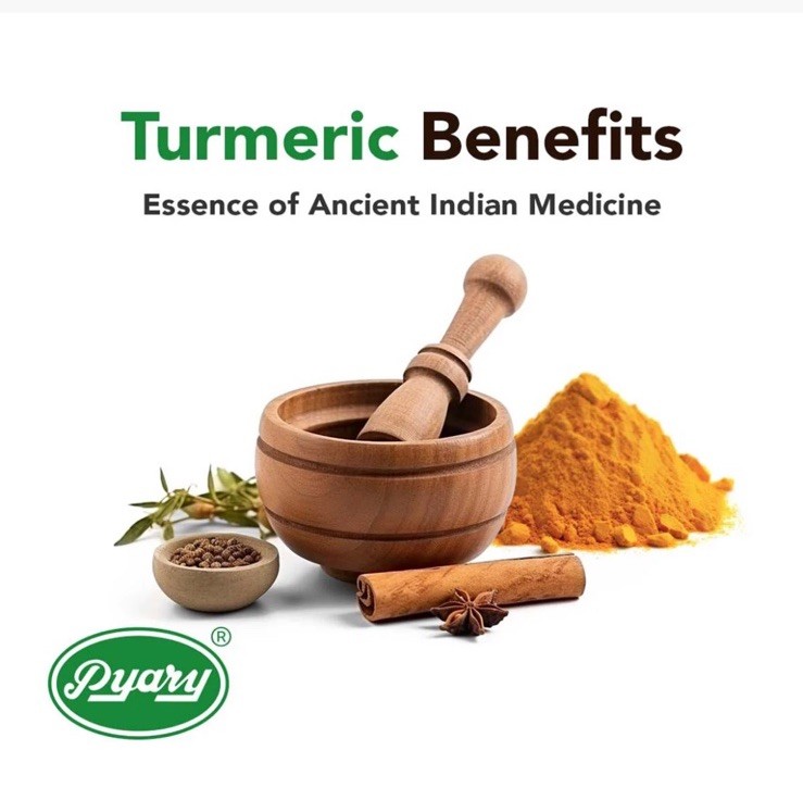 1X Pyary Ayurvedic Soap Turmeric Natural 75g Made In India صابون الكركم