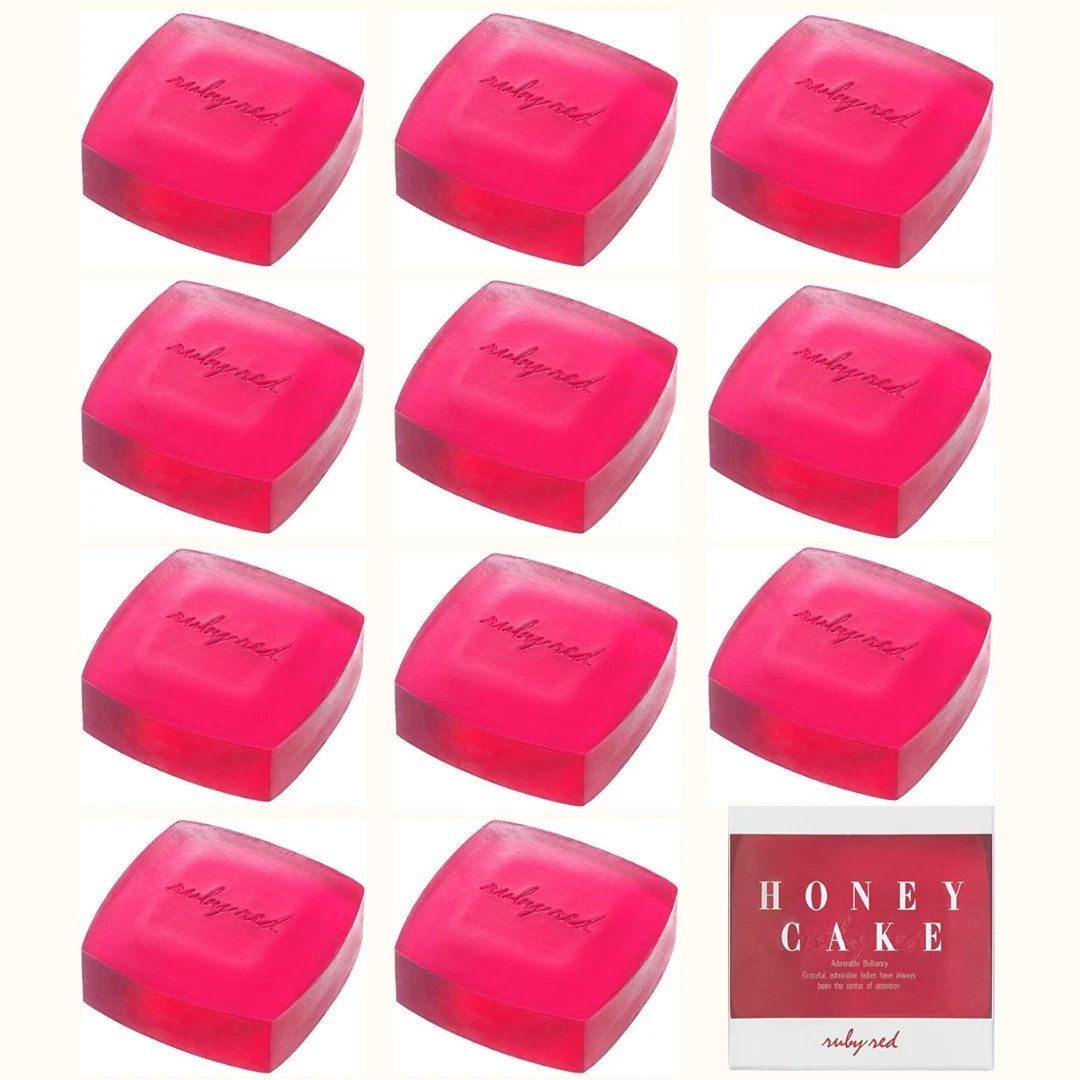 Shiseido Honey Cake Translucent Fragrance Rubby Red Soap 100g Set Of 12