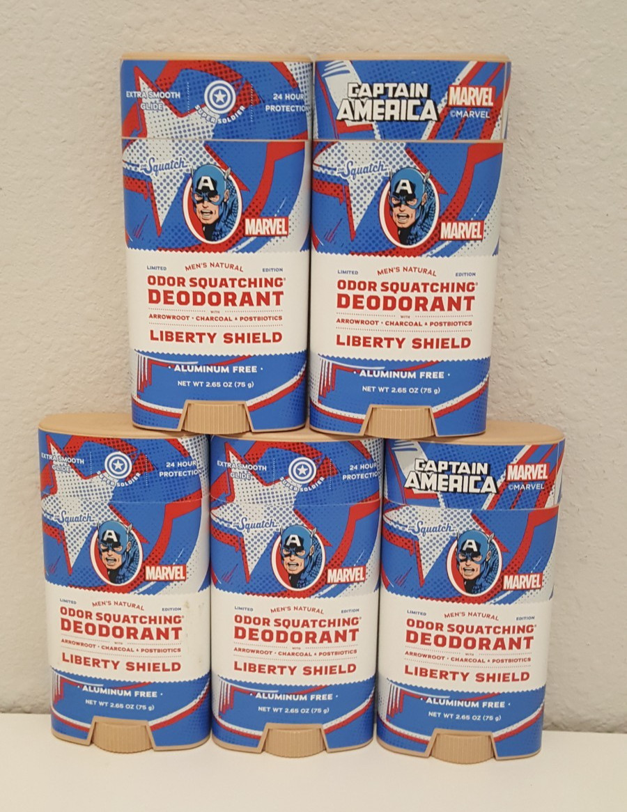5 Pack – DR. Squatch Men’s CAP. MERICA Edition Deodorant 2.65 fl oz – Soap 5oz