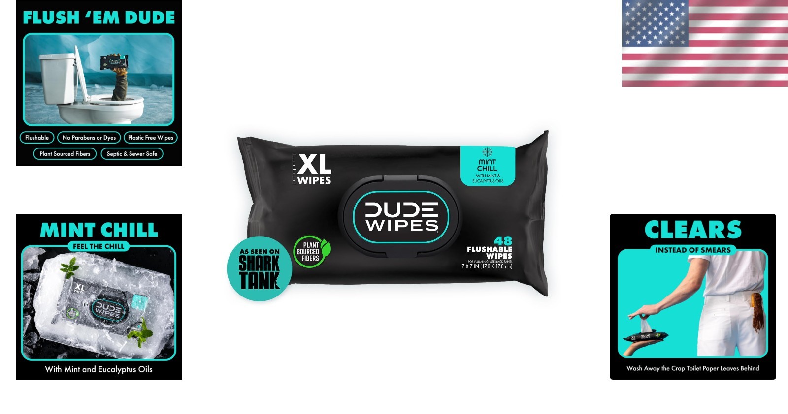 Eco-Friendly Mint Scented Flushable Wipes – 48 Count for Gentle Cleansing