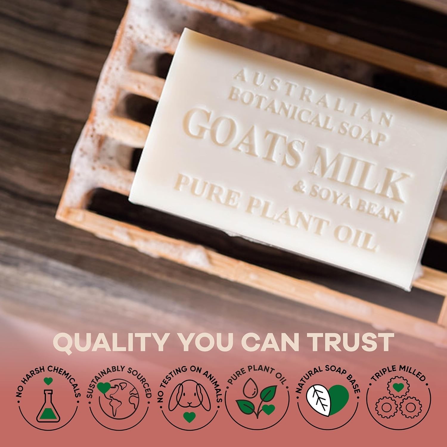 Australian Botanical Organic Soap – 8 Triple-Milled Bars with Shea Butter 6.6oz