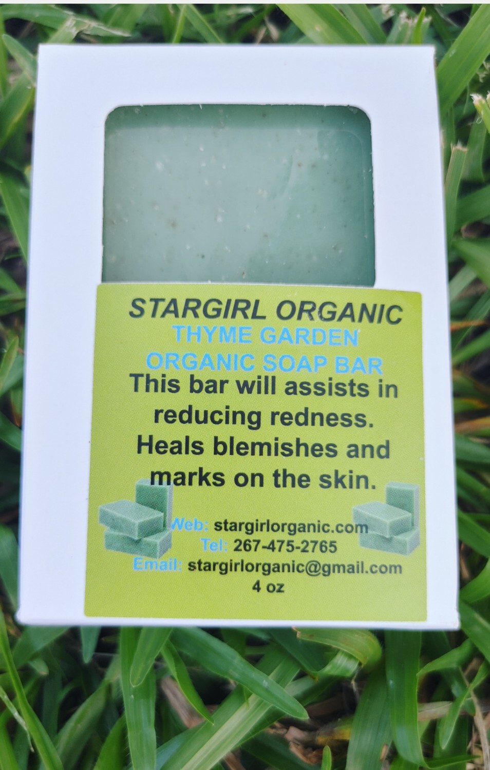  Handmade Organic Thyme Garden Soap Bar by Stargirl Organic 4oz