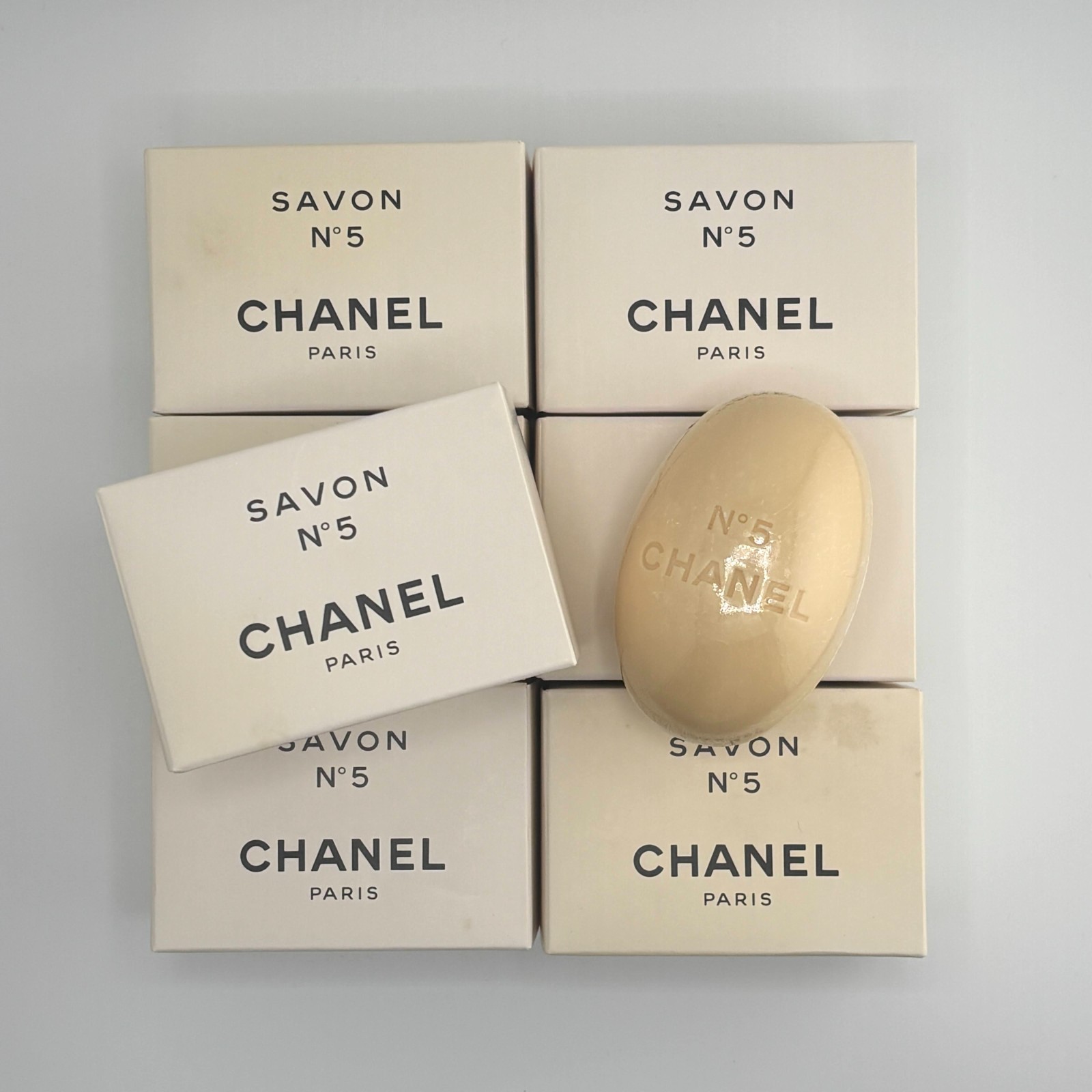 CHANEL No 5 Savon Bath Soap 100g Set of 7 Unused Made in France Authentic