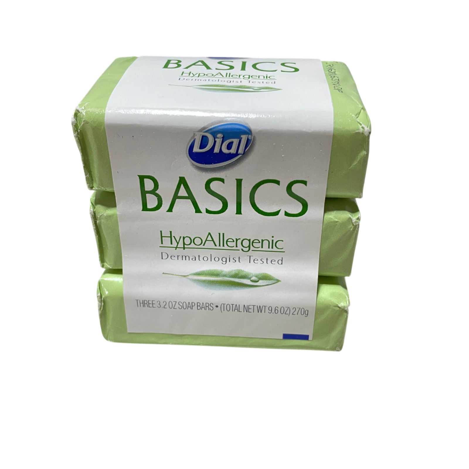 Dial Basics Hypo Allergenic Set of 3 Bars 3.2 oz Each New Sealed