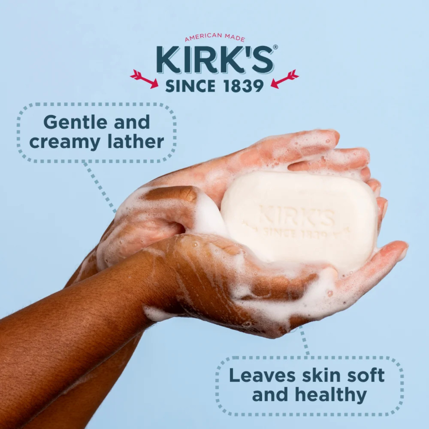 (4 Pack) Kirk’s Original Fresh Scent Gentle Castile Soap Simple, Gentle, Clean