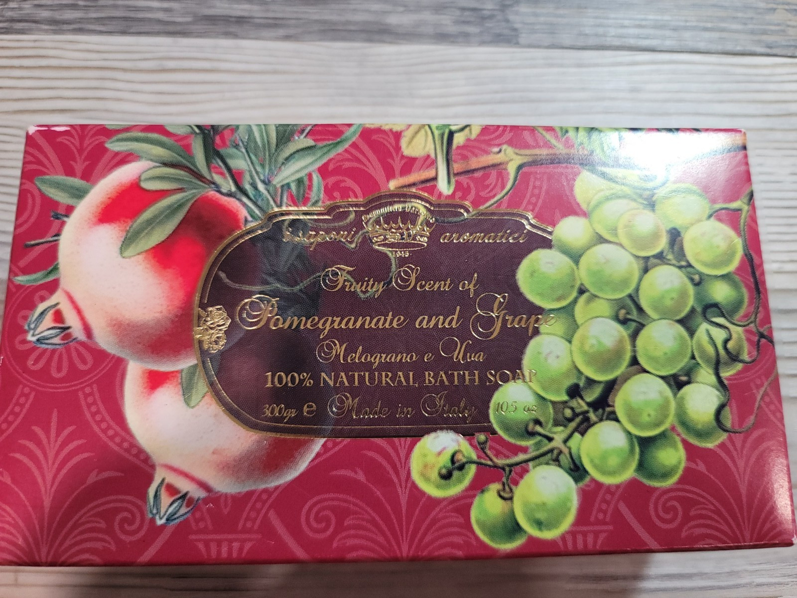 NEW Saponerie Mario Made in Italy bath soap Pomegranate 300g 100% natural