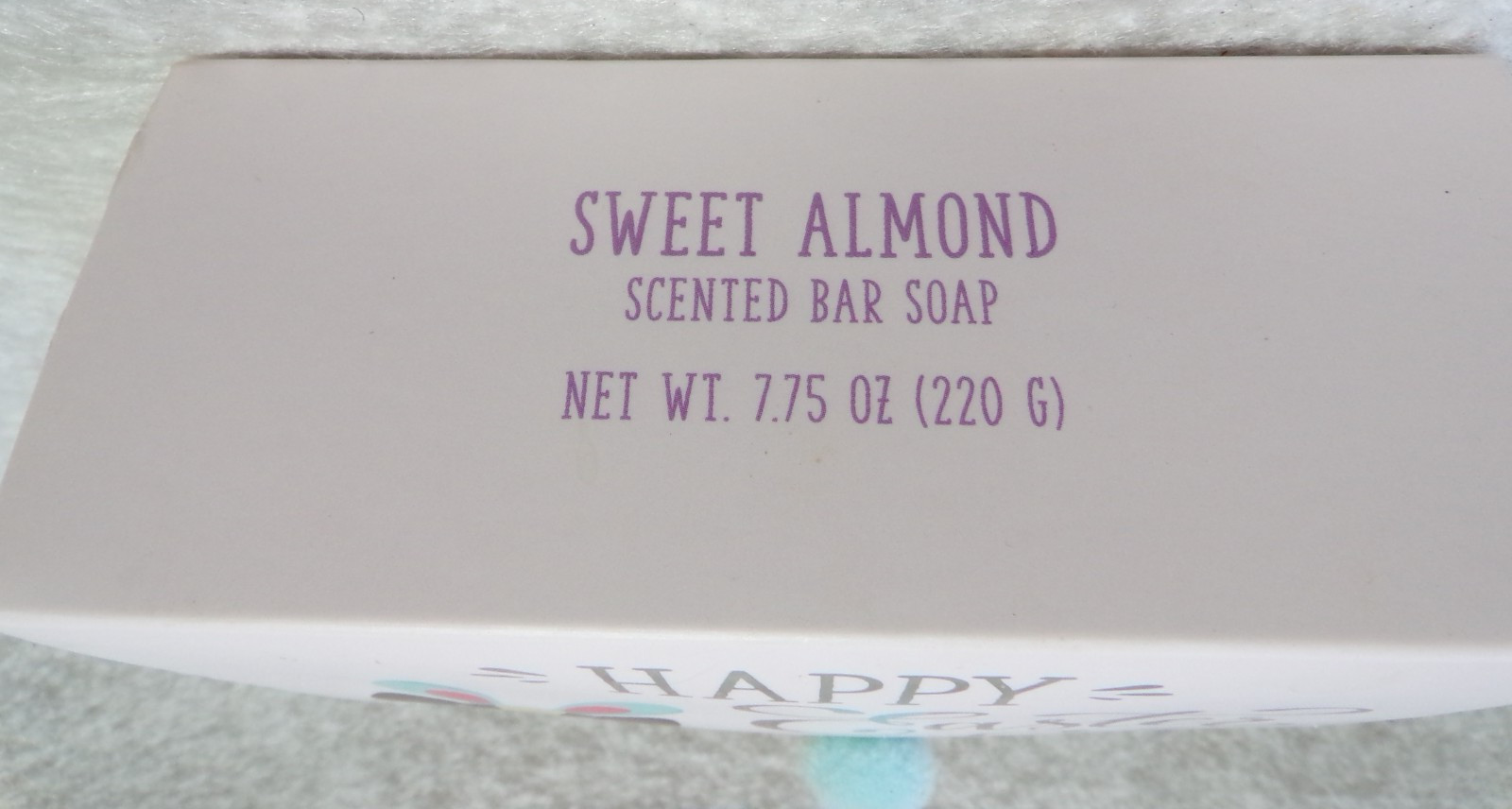 HAPPY EASTER NEW UNUSED SCENTED SWEET ALMOND BAR SOAP 7.75oz. IN OPENED BOX