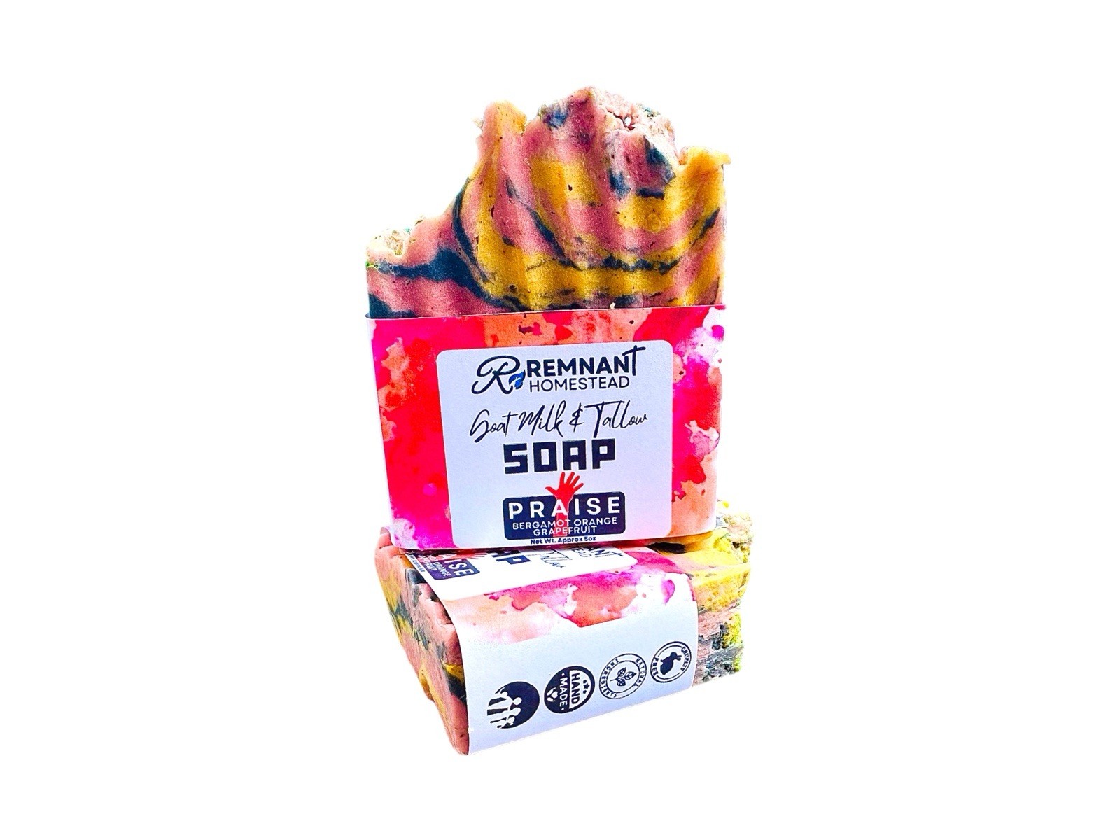 Artisan Soap Bar Tallow & Goat Milk Botanic Grapefruit Bergamot Orange EO Only
