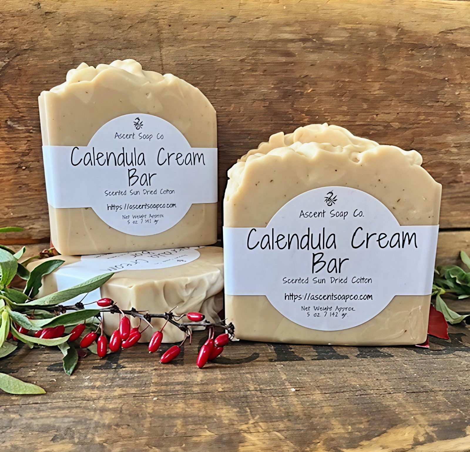 Calendula Cream Bar Handcrafted Artisan Soap from Ascent Soap Co.