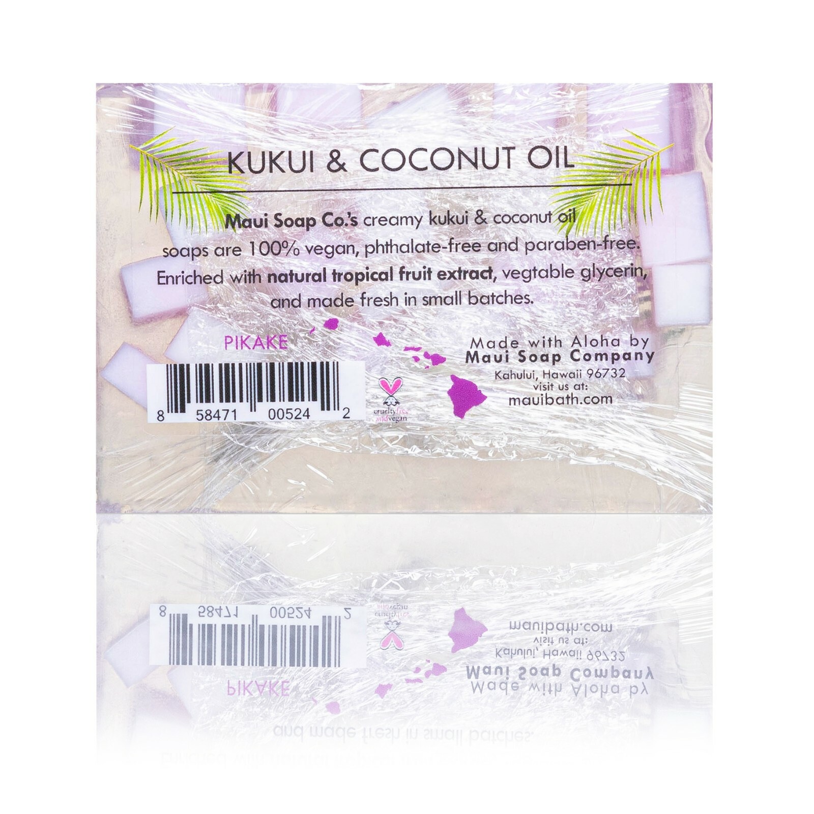 Maui Soap Co Pikake Bar Soap with Kukui & Coconut Oil 6oz