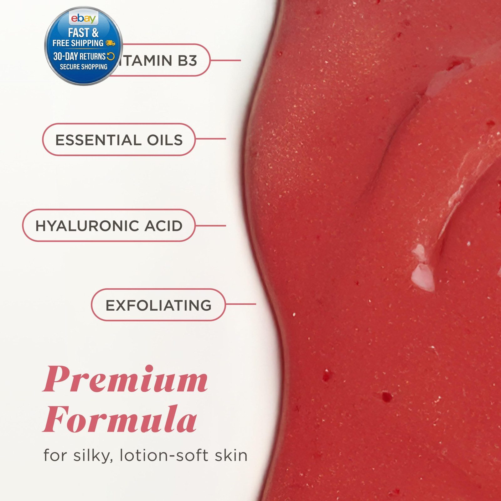 Tahitian Pomegranate & Coconut Milk Exfoliating 20 Fl Oz (Pack of 4)