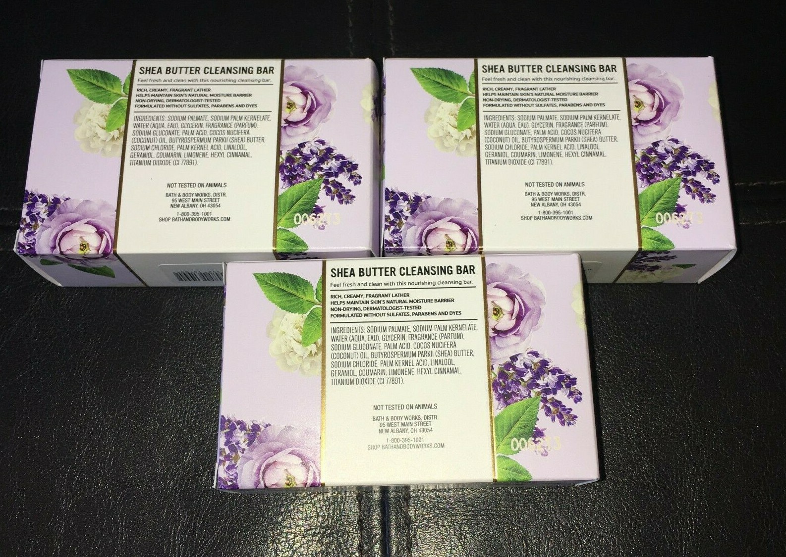 LOT Of 3 Bath & Body Works Shea Butter Cleansing Bar Soap French Lavender 4.2 oz