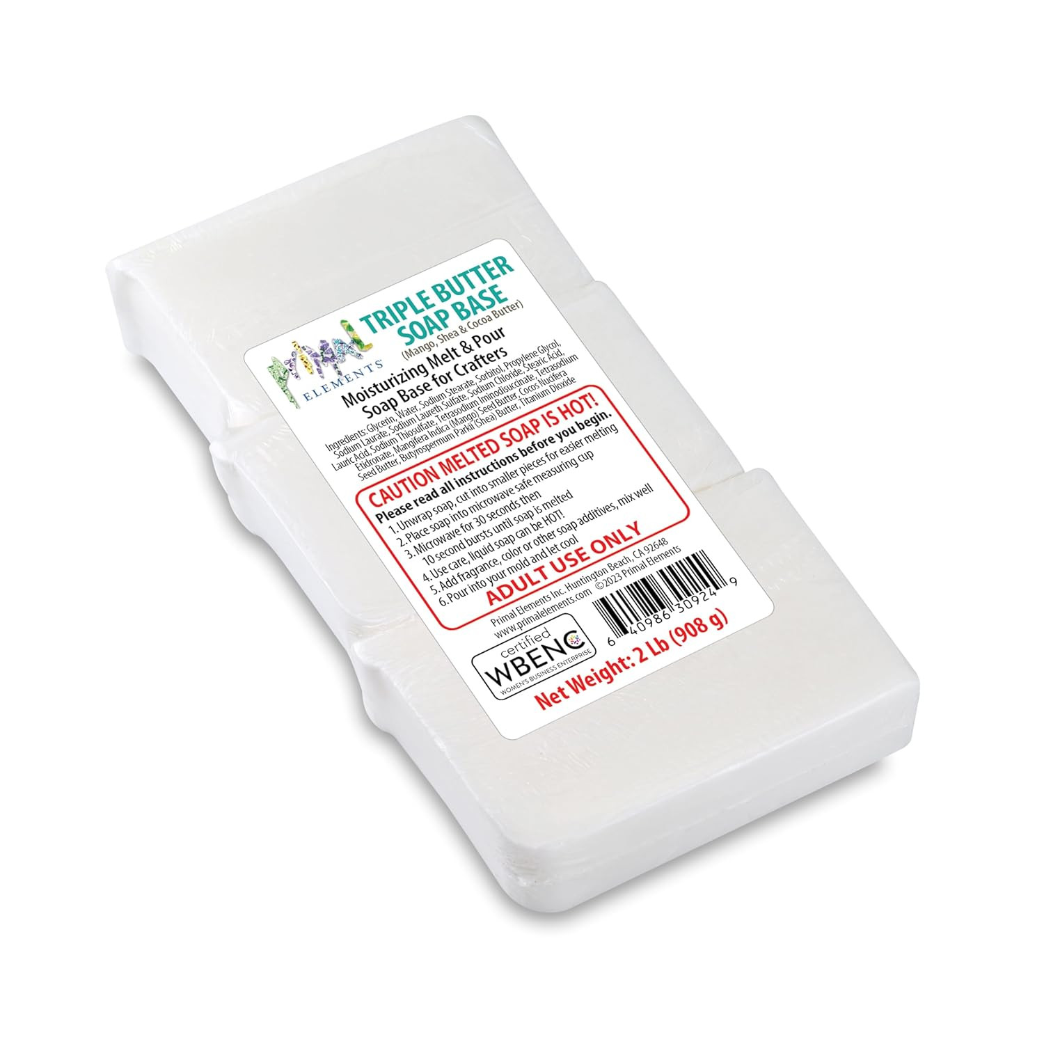 Triple Butter Soap Base (Mango, Shea, and Cocoa Butter) – Moisturizing Melt and