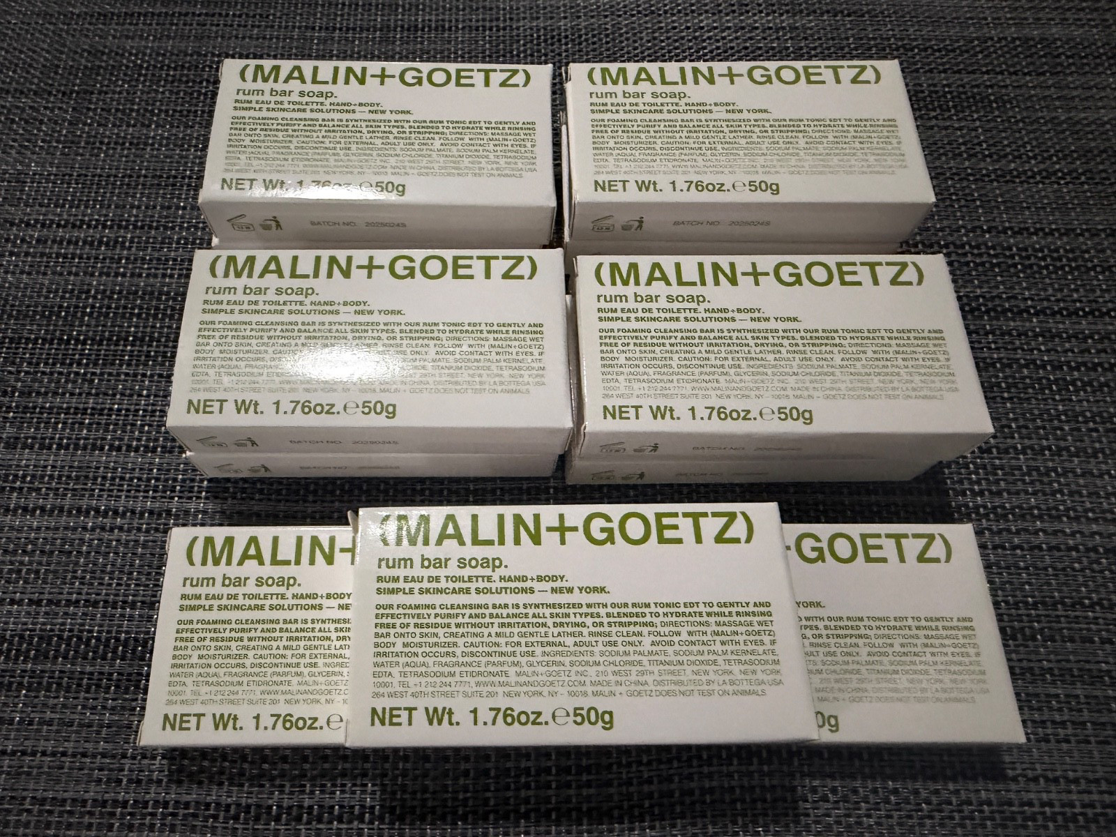 Malin+Goetz Rum Bar Soap 1.76 oz 50g Travel Size – Lot of 11