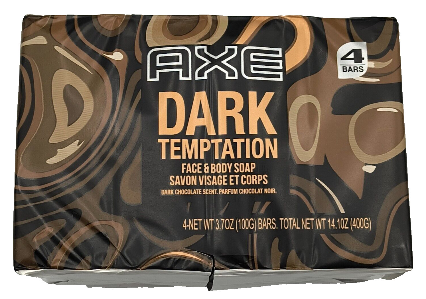 Unilever AXE DARK TEMPTATION Bar Soap 4×3.7 Oz Pack Dark Chocolate Scent