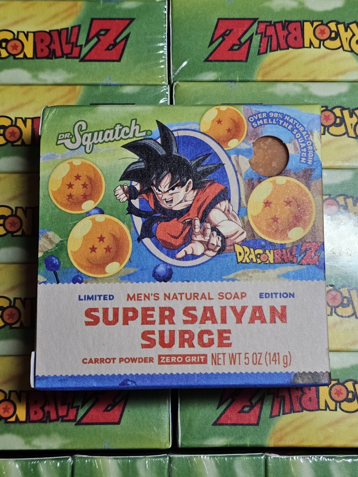 Dr. Squatch Ltd Ed Super Saiyan Surge Natural Soap Bricc Zero Grit Dragon Ball Z