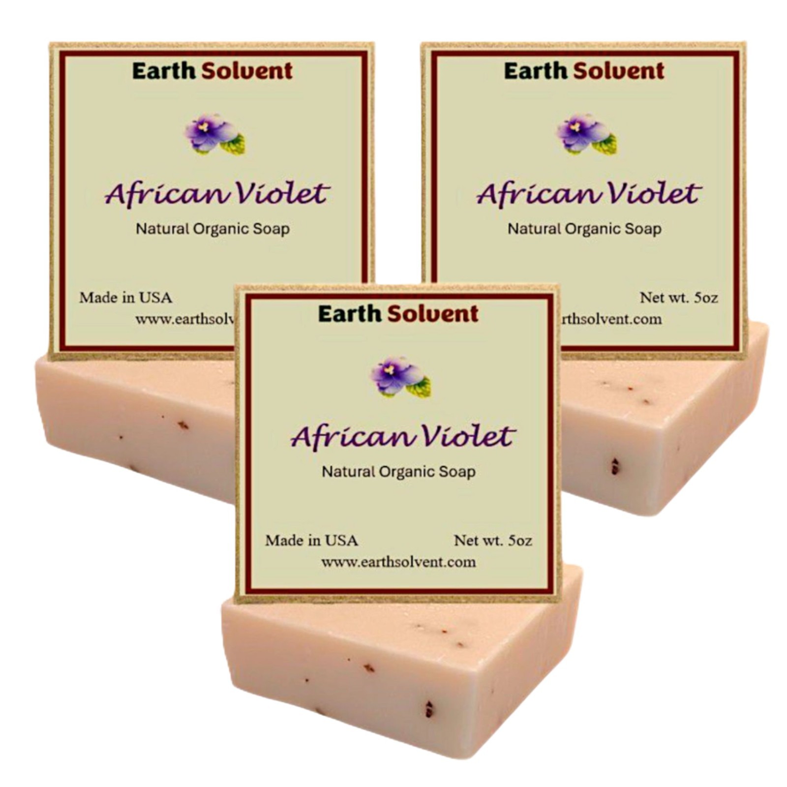 All Natural Organic Bar Soaps Cold Process Soap Made in USA 5oz each Pack of 3