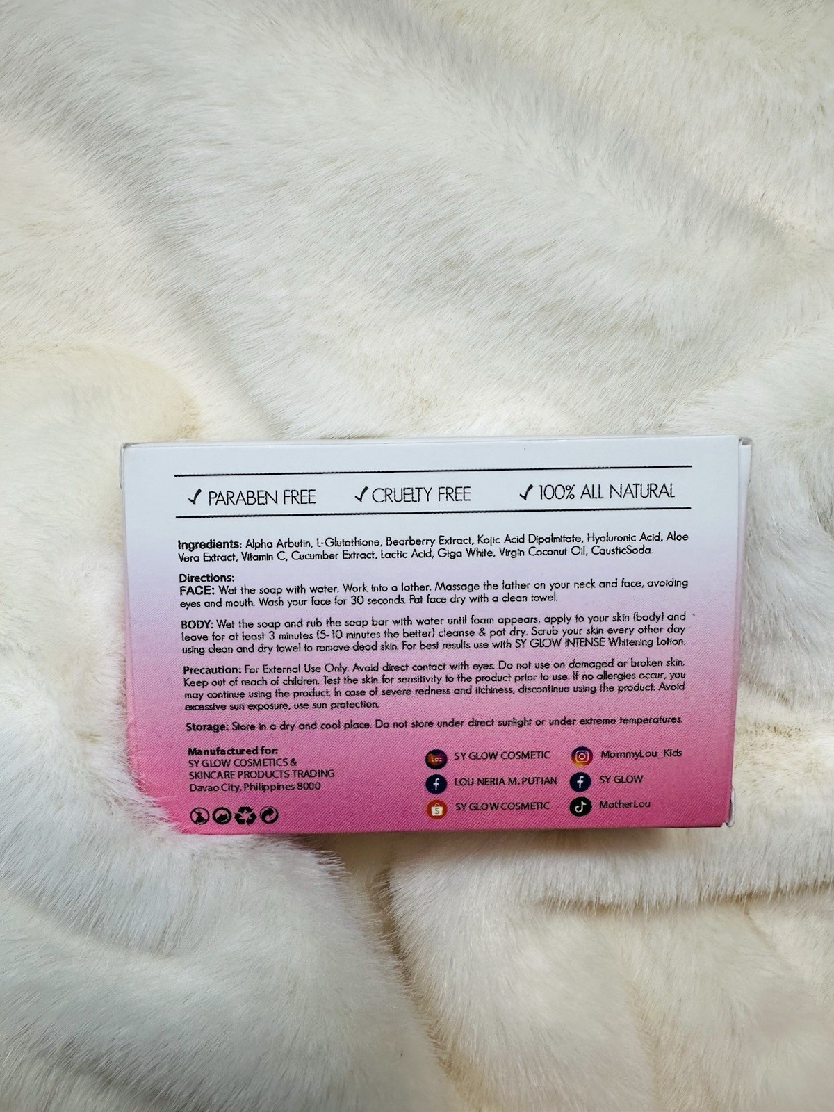 SY Glow Premium Whitening Soap (135g)