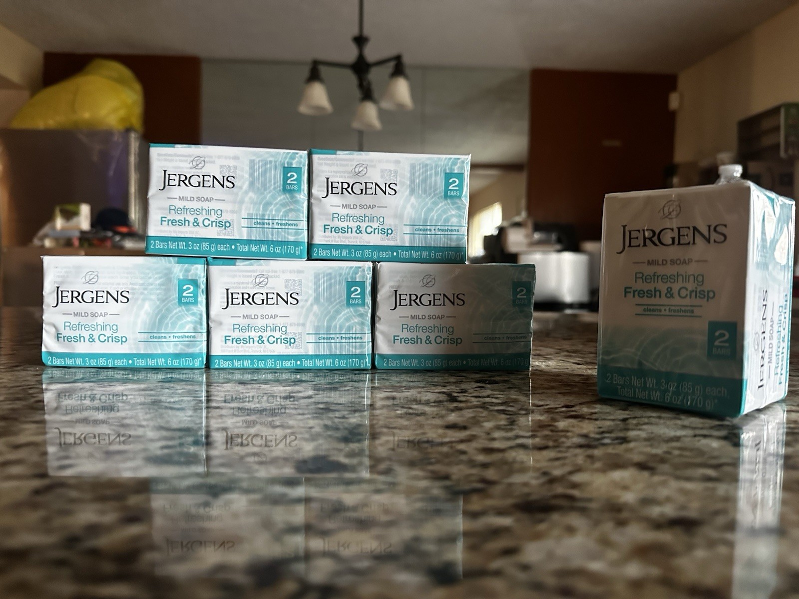 6x Lot Jergens Fresh & Crisp Mild Soap 12 Bars Total New Sealed