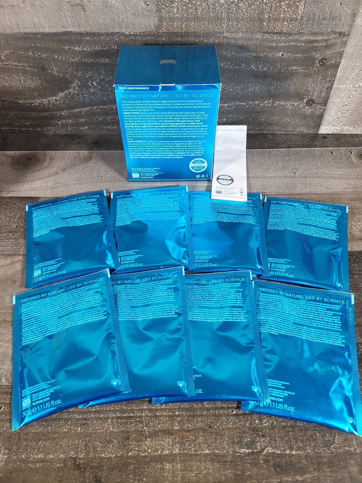 Elemis Cellutox Herbal Bath Synergy 8 Packets Open Box Cleanse,detox,stimulate